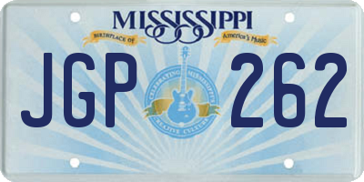 MS license plate JGP262