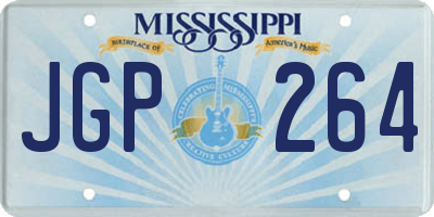 MS license plate JGP264