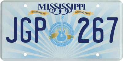 MS license plate JGP267