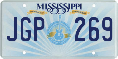 MS license plate JGP269