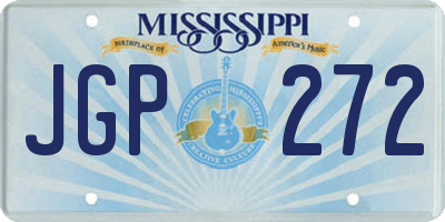 MS license plate JGP272
