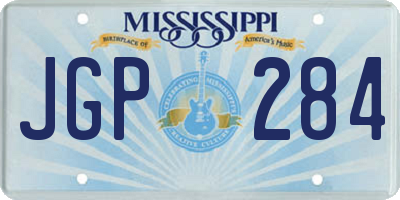 MS license plate JGP284