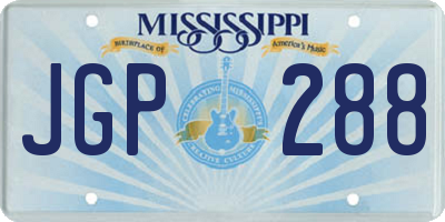 MS license plate JGP288