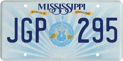 MS license plate JGP295