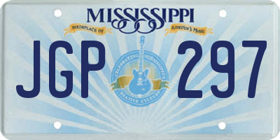MS license plate JGP297