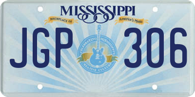 MS license plate JGP306