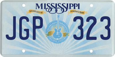 MS license plate JGP323
