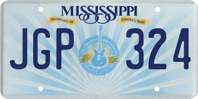 MS license plate JGP324