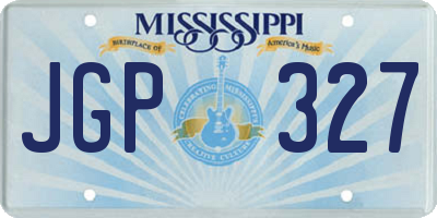 MS license plate JGP327