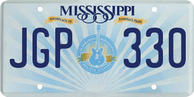 MS license plate JGP330