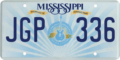 MS license plate JGP336