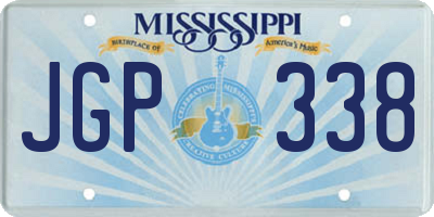 MS license plate JGP338