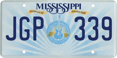 MS license plate JGP339