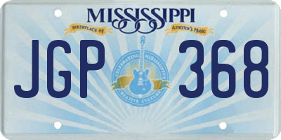 MS license plate JGP368