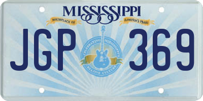 MS license plate JGP369