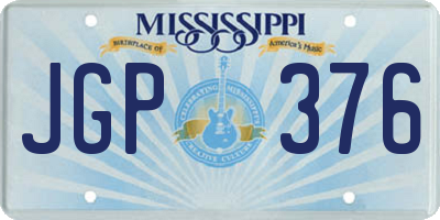MS license plate JGP376