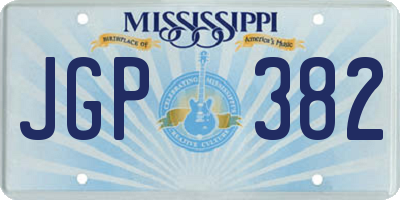 MS license plate JGP382