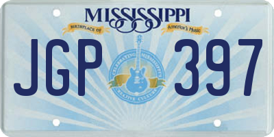 MS license plate JGP397
