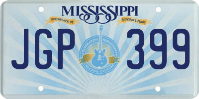 MS license plate JGP399
