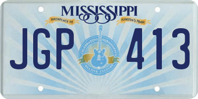 MS license plate JGP413