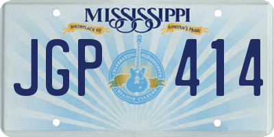 MS license plate JGP414