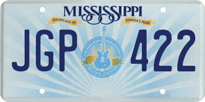 MS license plate JGP422