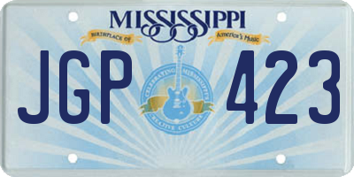 MS license plate JGP423