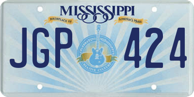 MS license plate JGP424