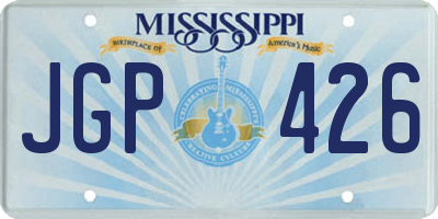 MS license plate JGP426