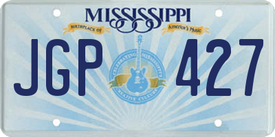 MS license plate JGP427