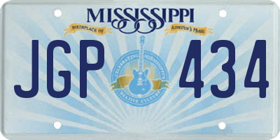 MS license plate JGP434