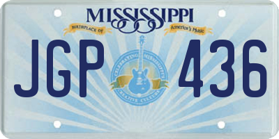 MS license plate JGP436