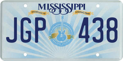 MS license plate JGP438