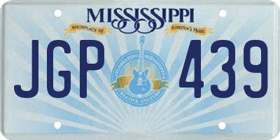 MS license plate JGP439