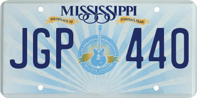 MS license plate JGP440