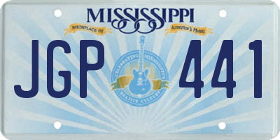 MS license plate JGP441