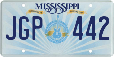 MS license plate JGP442