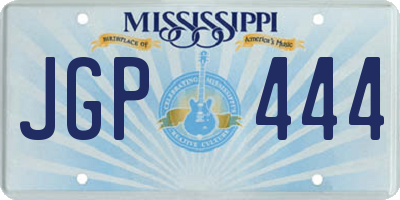 MS license plate JGP444