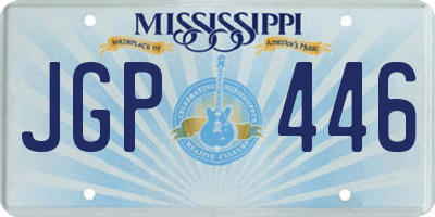 MS license plate JGP446