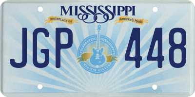 MS license plate JGP448