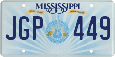 MS license plate JGP449