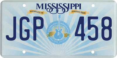 MS license plate JGP458