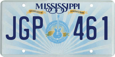 MS license plate JGP461