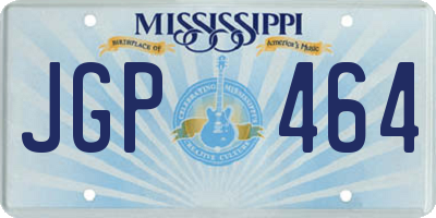 MS license plate JGP464