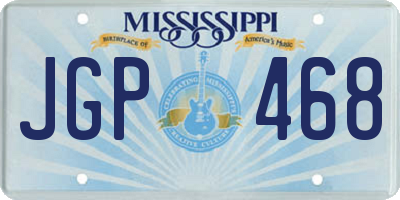 MS license plate JGP468