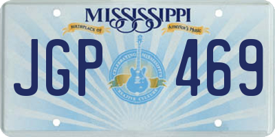 MS license plate JGP469