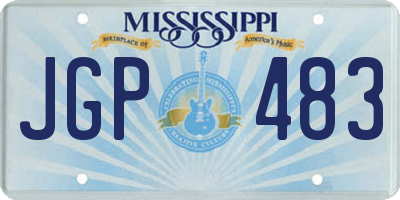 MS license plate JGP483