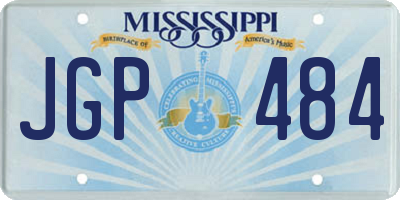 MS license plate JGP484
