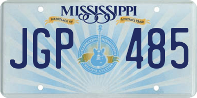 MS license plate JGP485