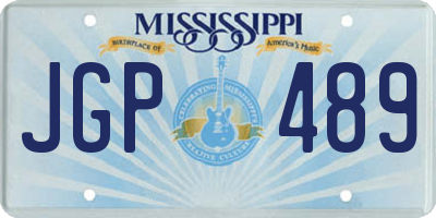 MS license plate JGP489